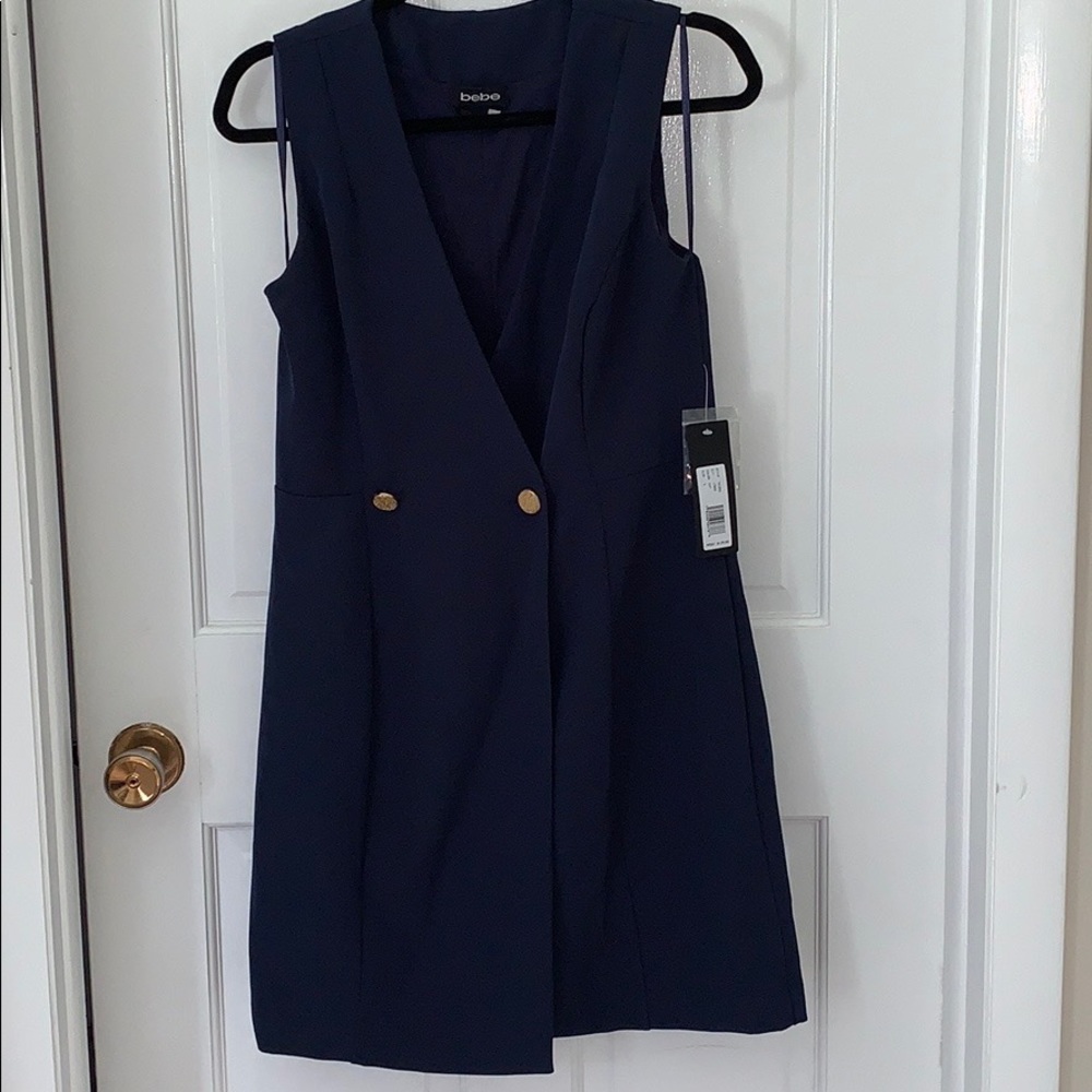 Bebe NWT Navy Wrap Style Dress